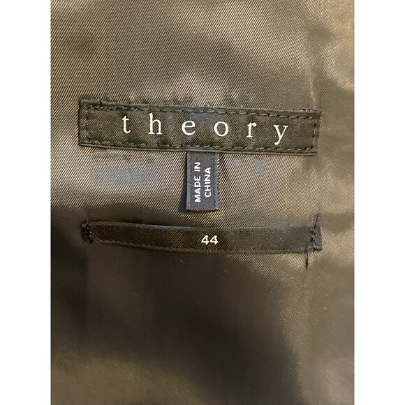 Theory Kris Blazer Black Stoneham Tweed Single Breasted Men Size 44R - Picture 9 of 10